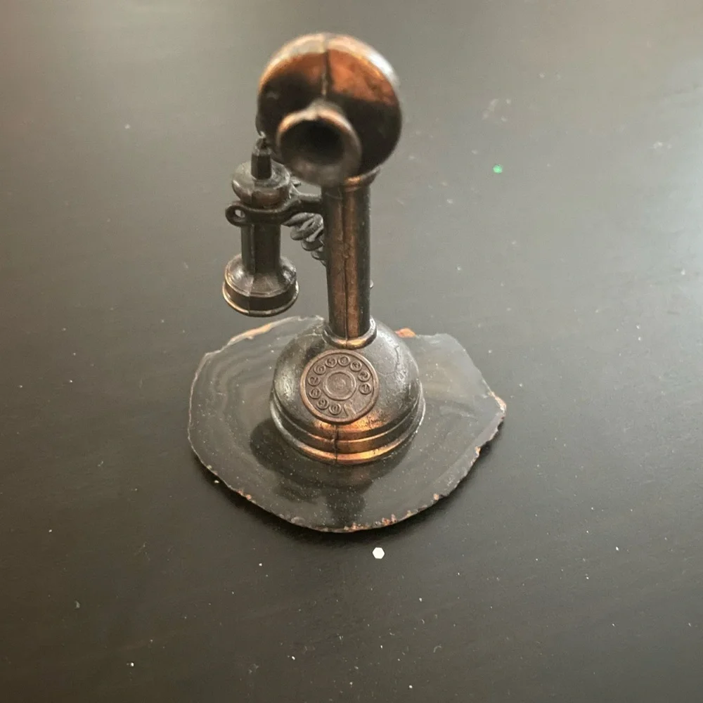 Collectable Brass Copper Antique Telephone Sharpener - Picture 1 of 4